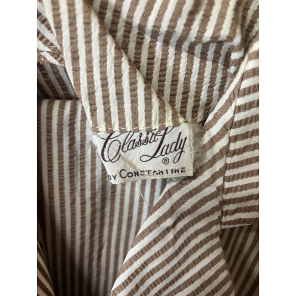 Vintage 1960s Classic Lady By Constantine Striped Two-Piece Blouse Skirt Set 16‎ - Picture 3 of 12